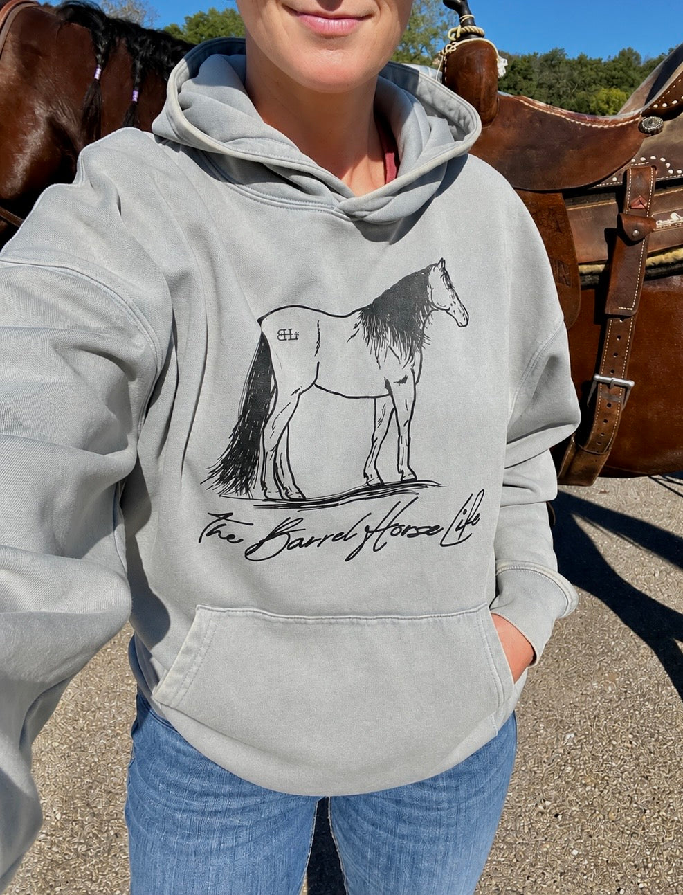 Barrel Horse Vintage Hoodie