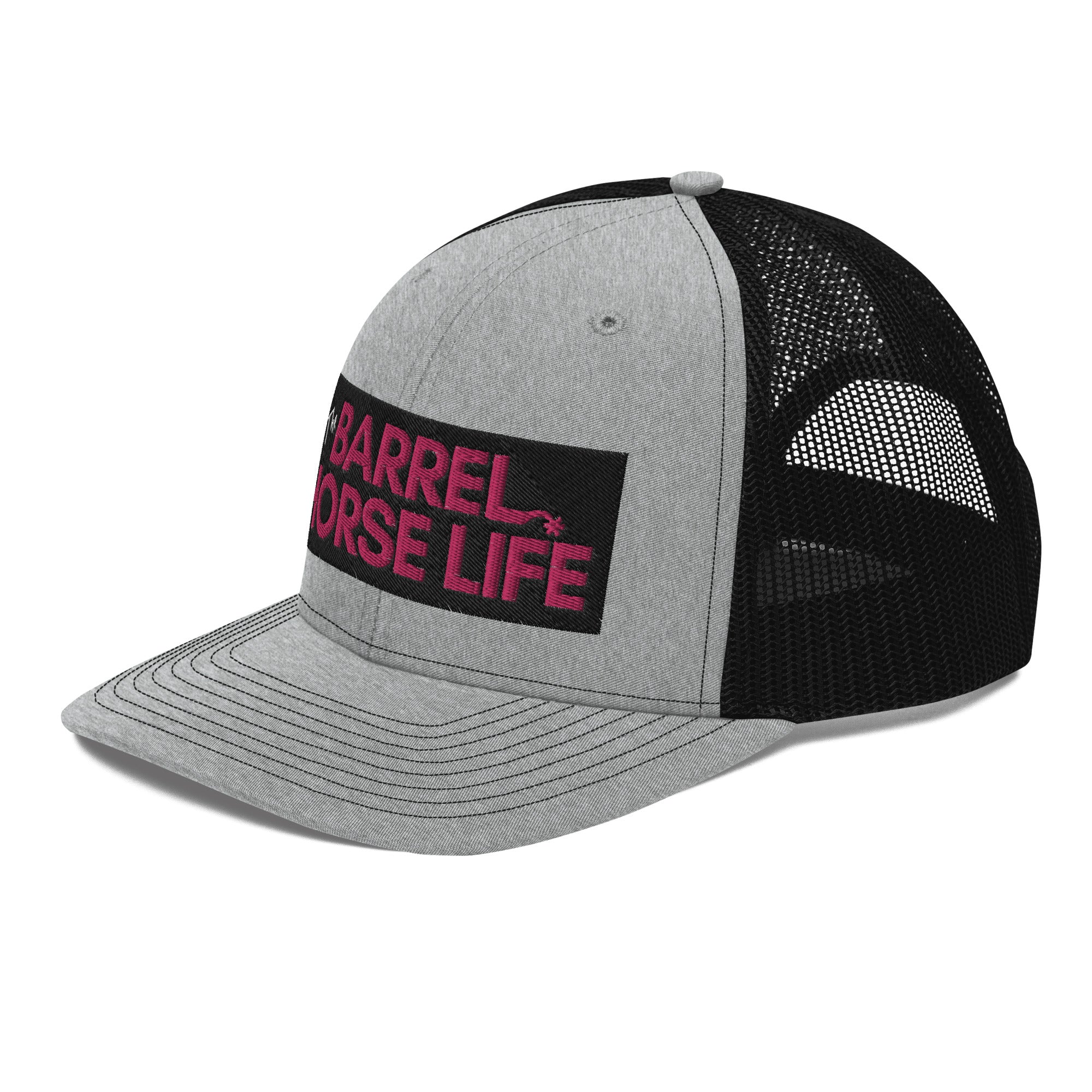 The Barrel Horse Life Hat (Richardson Hat, pink logo)