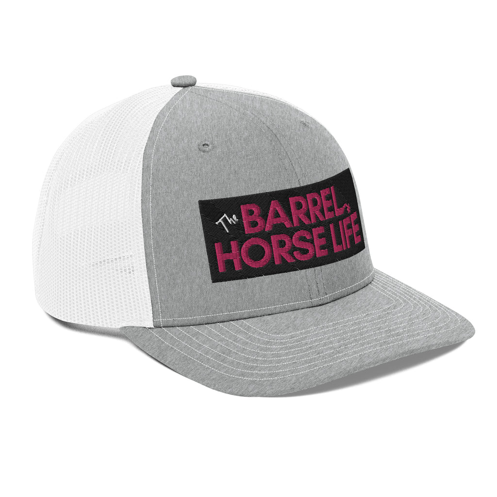 The Barrel Horse Life Hat (Richardson Hat, pink logo)