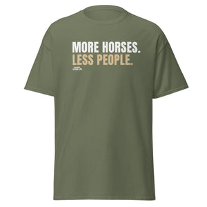 More Horses, Less People, Mens Classic Tee