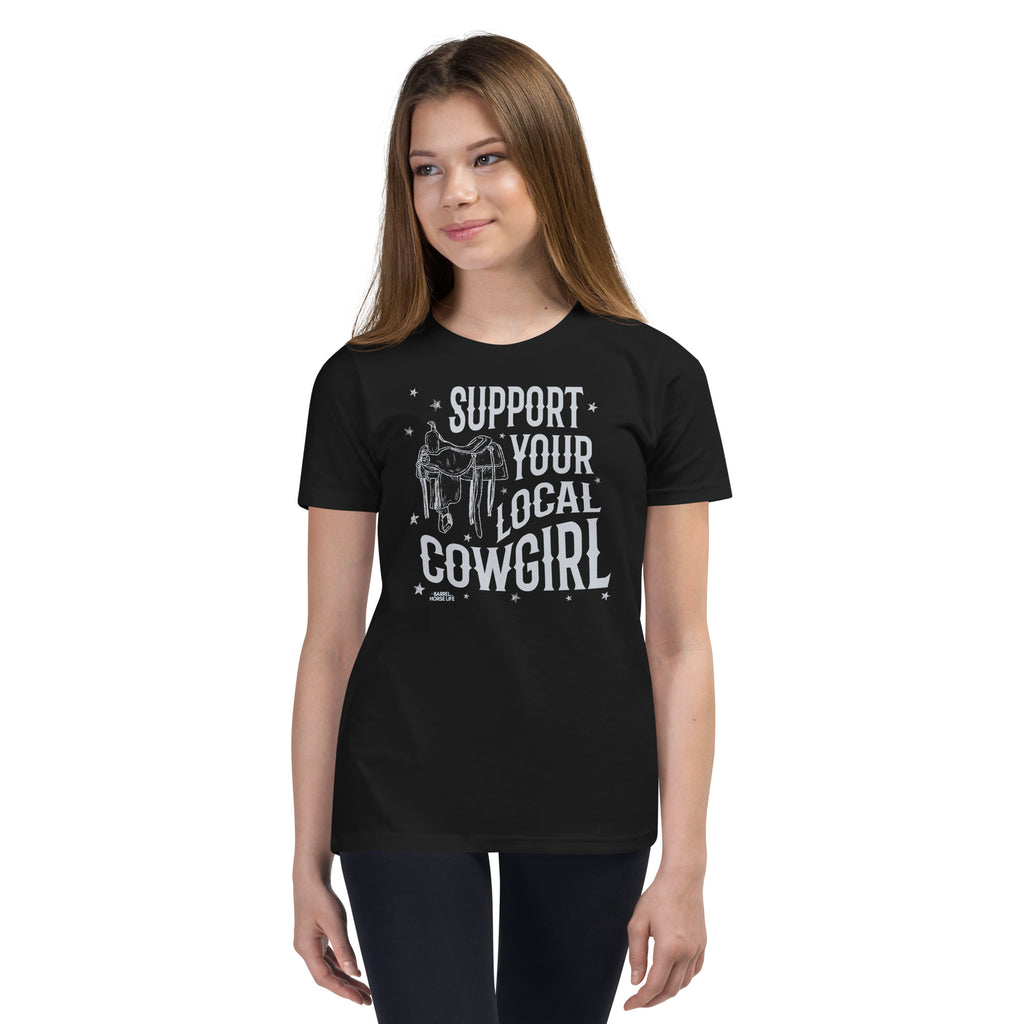 Support Your Local Cowgirl, Youth Short Sleeve T-Shirt