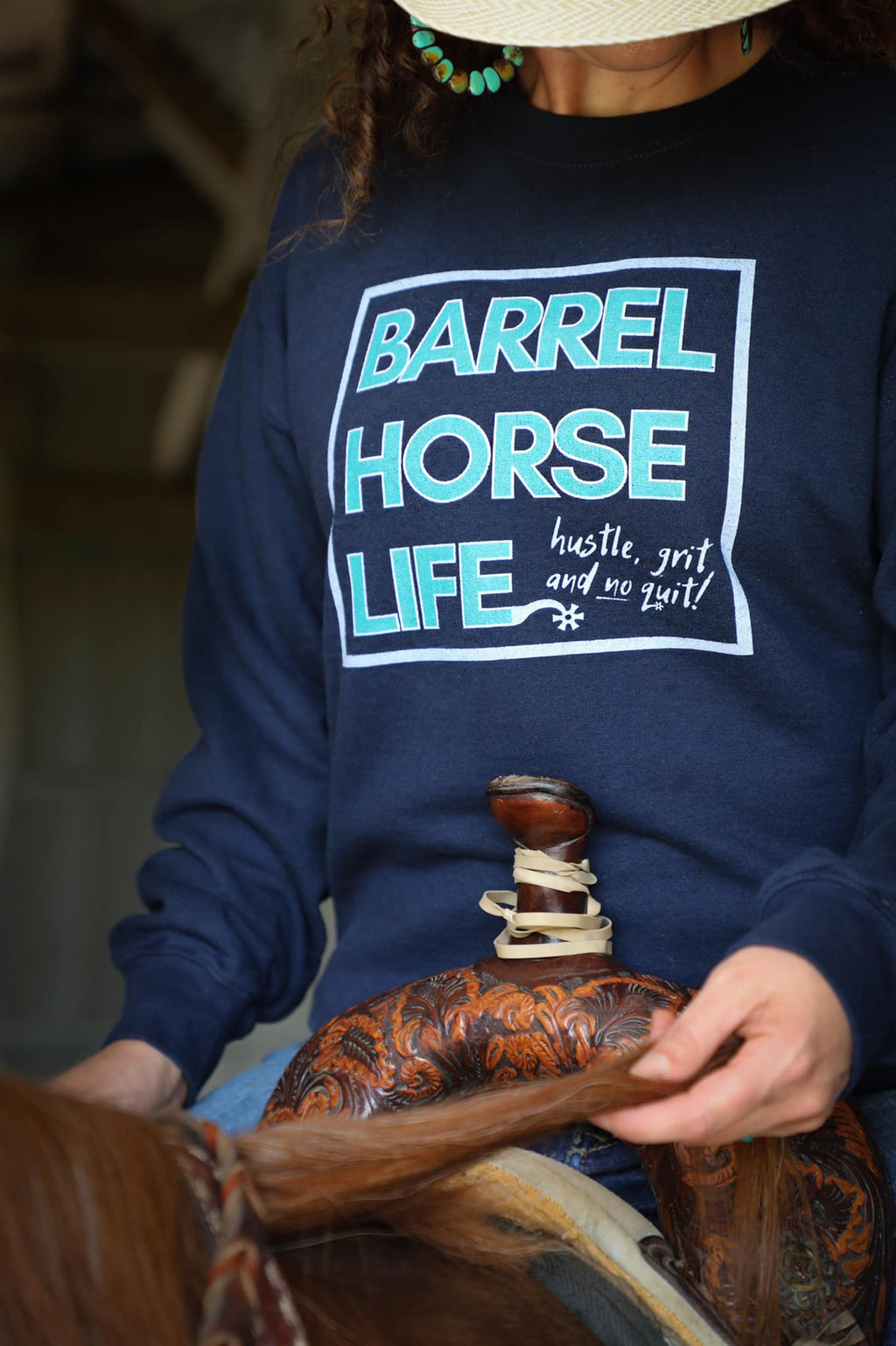 The Barrel Horse Life, Crewneck Sweatshirt
