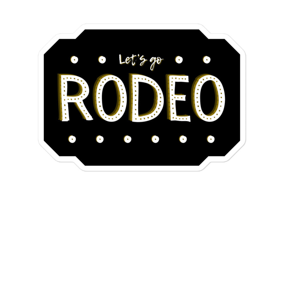 Let's Go RODEO, sticker